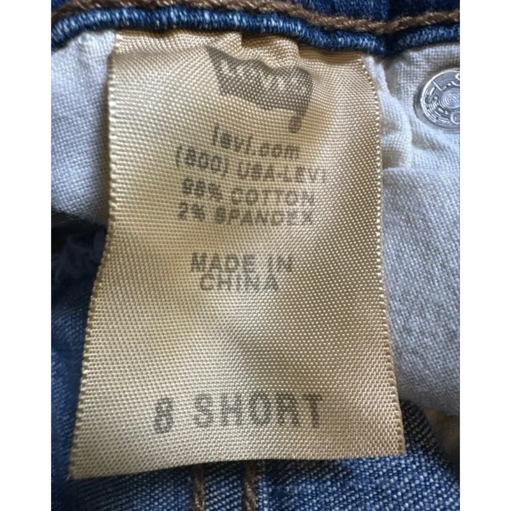 Levis Perfectly Slimming 512 Bootcut Jeans Womens 8 Short Medium Wash Blue Denim